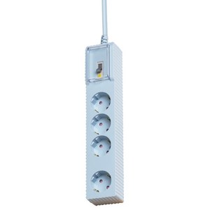 파워존 고용량 웨이브 멀티탭4구 누전차단 50cm 1.5m 3m 5m 7m 에어컨 냉풍기, 5m파스텔블루 wlb450PBL, 1개, wlb450PBL