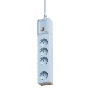 파워존 고용량 웨이브 멀티탭4구 누전차단 50cm 1.5m 3m 5m 7m 에어컨 냉풍기, 3m파스텔블루 wlb430PBL, 1개, wlb430PBL