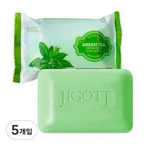 지고트 녹차 때비누 향기로운 목욕 바디워시, 150g, 5개입