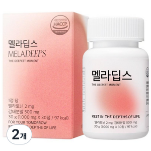 멜라딥스 식약청 HACCP 인증 식물성 멜라토닌 2mg 감태추출물 몽모랑시타트체리, 2개, 30정