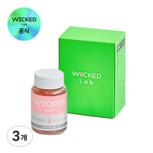 위키드랩 핑크 구미 베어, 40정, 3개