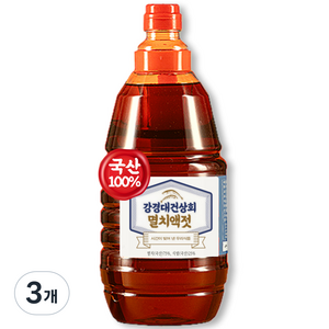 강경대건상회 토굴숙성 국산 멸치액젓 골드, 3개, 2L