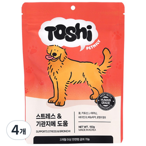 토쉬 펫밀리 강아지 영양제 트릿 스트레스&기관지케어, 4개, 호흡기/기관지, 60정