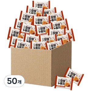 찹쌀 누룽지 무가당 고소하고 바삭한 개별포장 간식, 50개, 24g