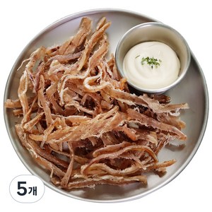 [건파파] 쫄깃한 오징어 꽃징어 슬라이스 주전부리 맥주안주 술안주, 250g, 5개