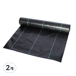 Kismetic 잡초방지 제초매트 0.5m*100m 잡초매트 농사용 멀칭매트 텃밭용 부직포, 2개