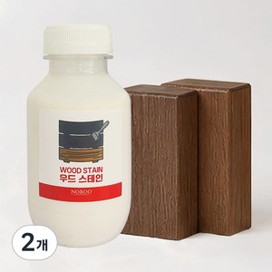 외부 목재용 수성스테인 오일스테인 페인트, 월넛(다크), 2개, 250ml