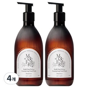 먼프리 대용량 딥 퍼퓸 모이스처 버블 핸드워시 히노키포레스트향, 4개, 519ml