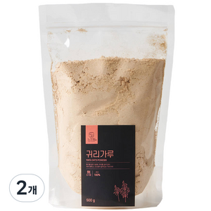 느으림 건강하게 두 번 볶은 귀리가루, 2개, 500g
