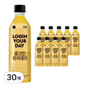 로그인유어데이 고카페인 에너지워터 대용량 PET, 30개, 500ml