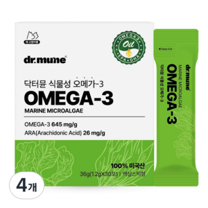 닥터뮨 강아지 고양이 식물성 오메가3, 30회분, 면역/항산화, 4개
