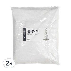 캔들천국 대용량 색모래 1kg, 흰색, 2개