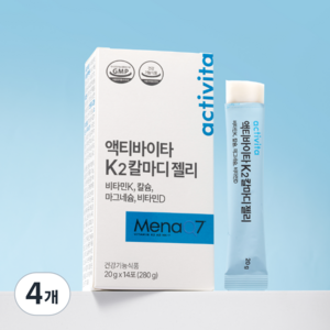 액티바이타 K2칼마디 젤리 뼈건강 골밀도 칼슘 비타민K2 비타민D 마그네슘, 4개, 14회분