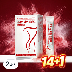 티나는 세븐 스물넷 원료를 한 포에 담은 히비스커스 티뷰티 차, 2박스, 14회분