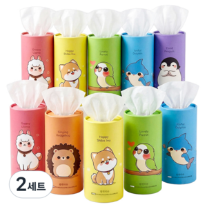 비라잇 팝캔티슈 휴대용 차량용 미니 각티슈 휴지, 2세트, 10개입
