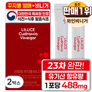 웅진 복분자 꾸지뽕 비니거 홍초 레드와인 식약청 인증 100% 천연 발효 식초 스틱형 발사믹 식전 다이어트 식초 스틱, 210g, 2박스
