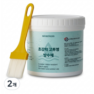 모어니스 초강력 고투명 침투형 옥상욕실 방수제, 2개, 300g, 투명