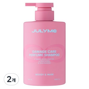 줄라이미 데일리 리페어 단백질 손상모 퍼퓸 샴푸 우디앤머스크향, 2개, 500ml