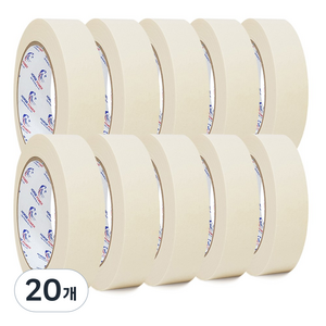 HSPW 마스킹테이프 아이보리 대용량 25mm 길이40M, 20개