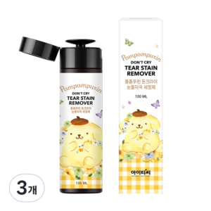 폼폼푸린 반려동물 눈물자국 세정제, 3개, 100ml