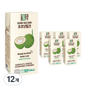 코코듀티 태국 코코넛밀크 음료, 12개, 180ml