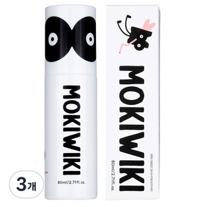 모키위키 모기 기피제 스프레이 여행용 이카리딘 기내용 의약외품 영유아 모기퇴치, 3개, 80ml