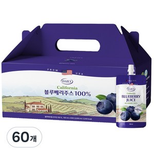 바이퀸 델리오 100% 블루베리 주스 즙 원액, 60개, 100ml