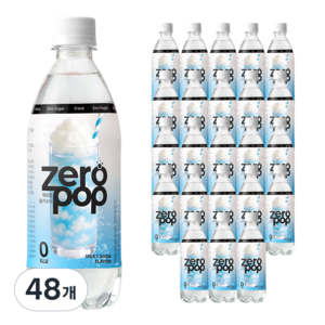 잇더핏 제로팝 밀키소다맛 애사비소다 제로 탄산음료, 48개, 500ml