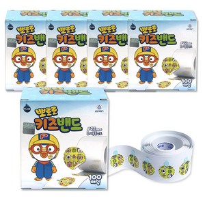 플레이드 뽀로로 키즈밴드 주사용롤밴드, 100개입, 5개