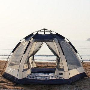 알뜨리 원터치 그늘막 텐트, 네이비, 6-7인용(대형)