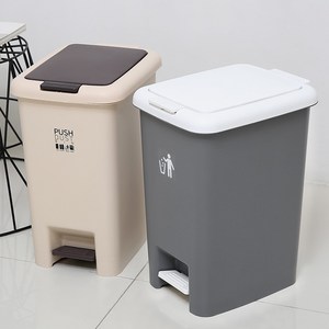 네이쳐리빙 투 웨이 빈 페달 휴지통 20L, 베이지