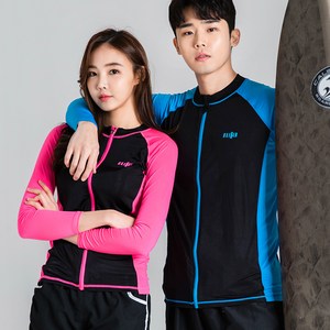이라인 나그랑 로고 집업 래쉬가드