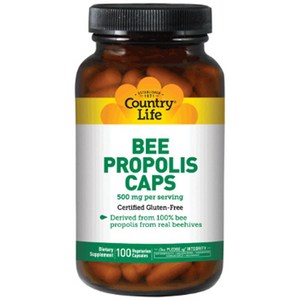 Country Life 비 프로폴리스 캡 500 mg 베지테리안 캡슐, 100정, 1개