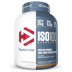 다이마타이즈 프로틴 ISO100 2.3kg 초콜릿 피넛 버터 Dymatize ISO 100 Whey Protein Powder with 25g 5 Pound (Pack of 1), 1개 골드박스 특가