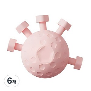 sambuever 손가락 악력기 트레이닝 볼 핸드 그립 훈련 운동 기구 크로스핏 강도 무소음 악력 볼 + 사은품증정, 6개, 핑크