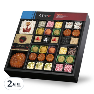 수담한과 고급지함1호 예담 2단구성 한과 선물 세트, 2세트, 1kg