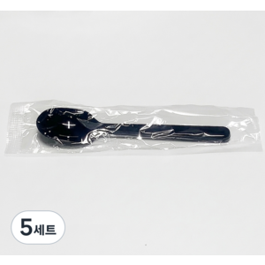 키친코디 일회용 빙수스푼 개별포장 블랙, 5세트, 100개