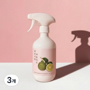 버그맘99.999% 고급호텔향 피톤치드 천연 스프레이 비타민함유 편백수 원액 탈취제 새집증후군, 3개, 500ml