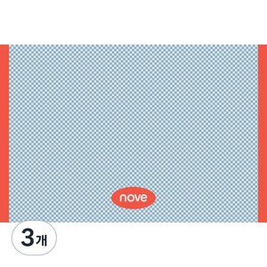 nove 시그니처 체크 규조토 발매트, 3개, 오렌지블루