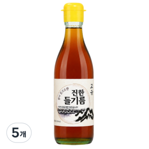 고궁전통압착 100% 통들깨 들기름350ml, 350ml, 5개
