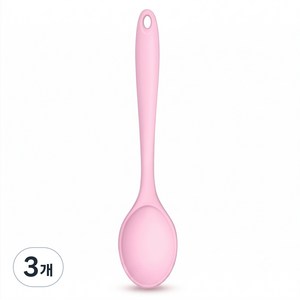 히어블 실리콘 요리용 숟가락, 3개, 핑크