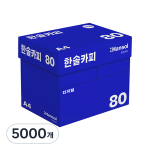 한솔카피 복사용지 80g, A4, 5000개