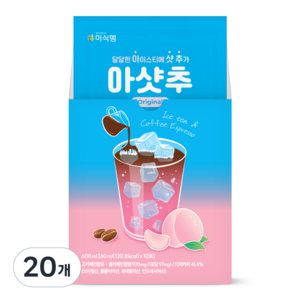 미식행 오리지널 아샷추 60ml 20입 복숭아 아이스티 커피, 20개