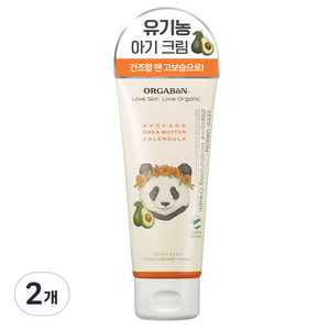 오가본 씨앗품은 유기농 유아용 보습크림, 100ml, 2개