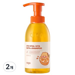 타가 키즈 올인원 워시 오렌지향 저자극 단백질 샴푸 바디워시, 2개, 300ml