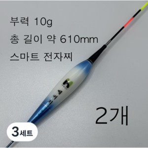 스마트 전자찌 낚시찌 변색찌 에너지 절감찌 예민찌 민물찌, 3세트, 부력 10g (모델 B-10)
