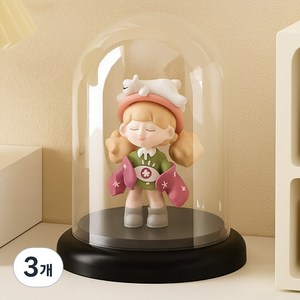 레디박스 전시박스 레고 피규어 모형 소품 핸드메이드 수납함, 3개, 시크릿 블랙