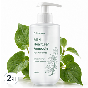 [붉은기 진정 외부 자극 케어] 약모밀 앰플 대용량 민감성 피부용, 2개, 300ml
