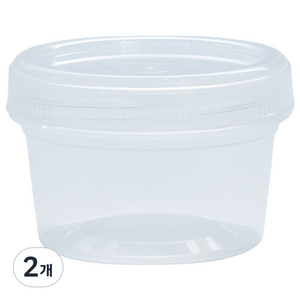 리밀 다용도 플라스틱 원형 스크류 밀폐 소분 용기 반찬통 슬라임통 세트 92파이 250ml 소, 2개, 30개입