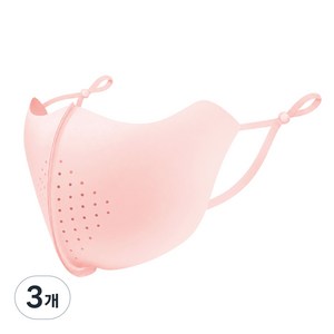 SHINBYHOUSE 남녀공용 숨쉬기편한 UV차단 마스, 3개, 핑크